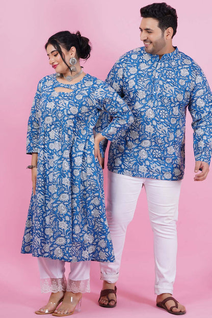 Blossom Blue Twining Couple Set