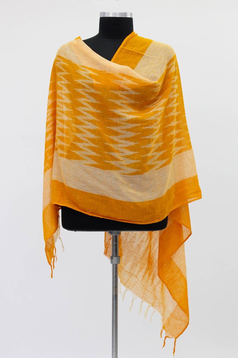 Yellow Ikkat Dupatta