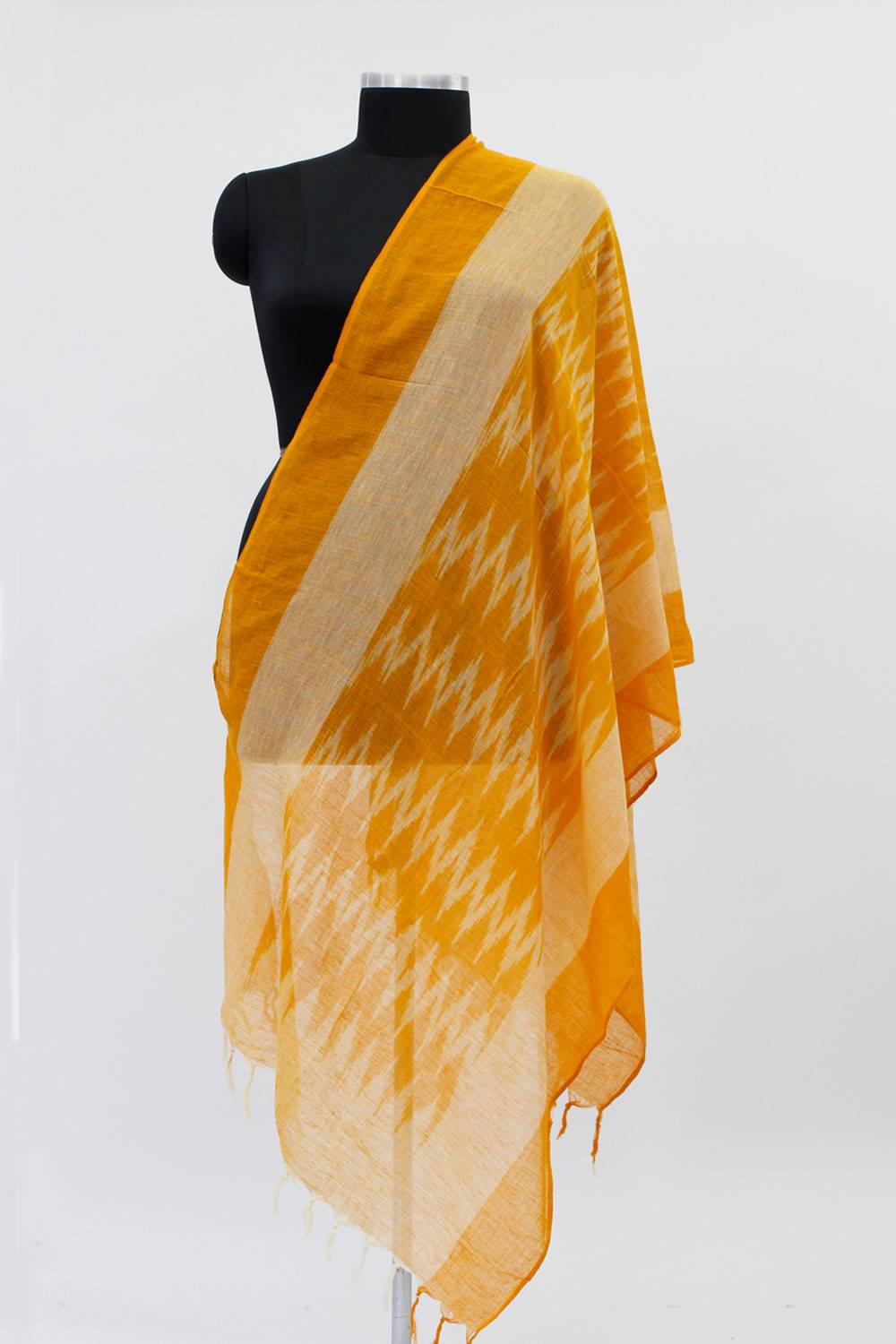 Yellow Ikkat Dupatta