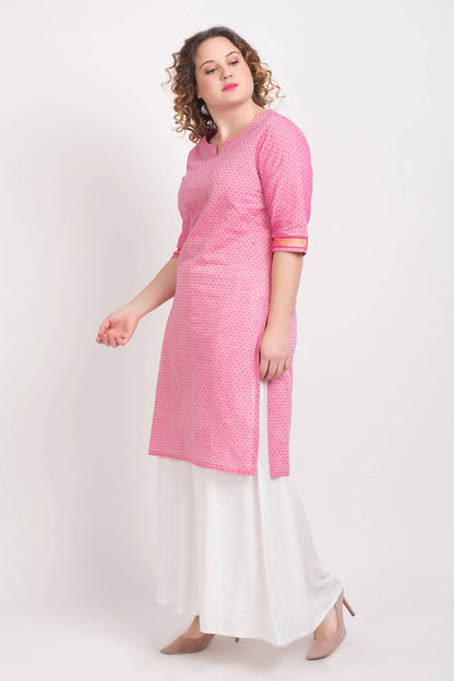 PINK DOBBY KURTI 5