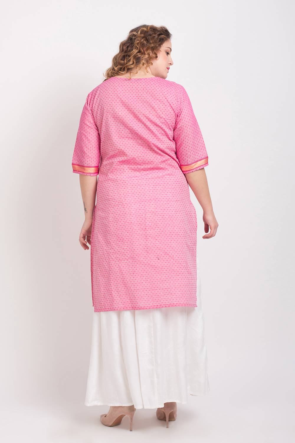 PINK DOBBY KURTI 7