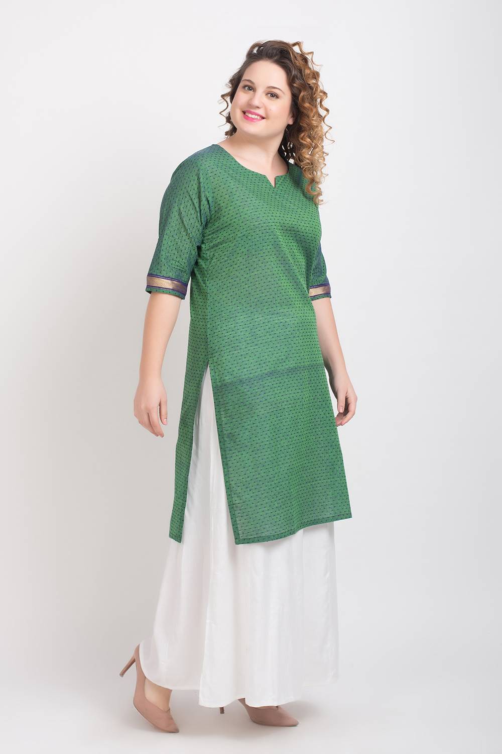 Green Dobby Kurti