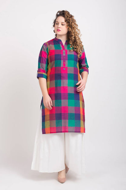 Checks Long Kurta