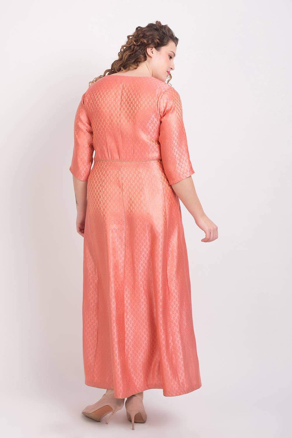 Brocade Anarkali Pink 7