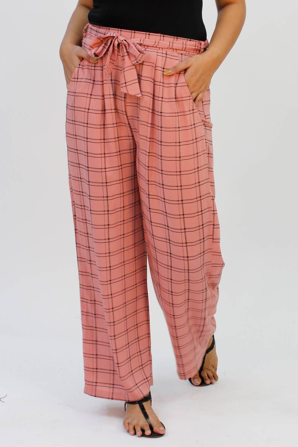 Pink Check Trouser