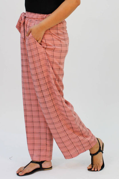 Pink Check Trouser