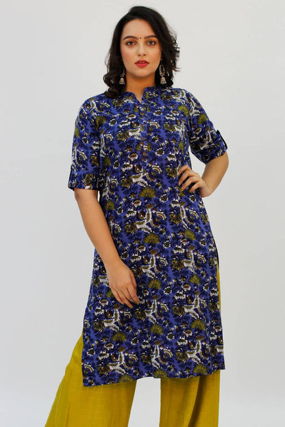 Blue Printed Kurta