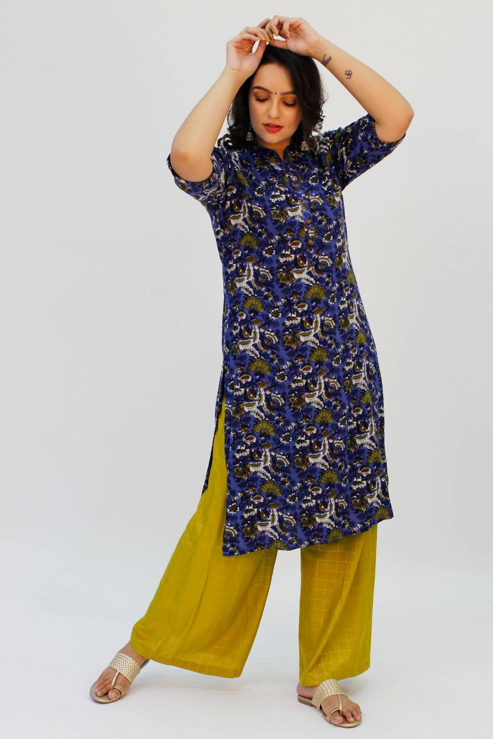 Blue Printed Kurta