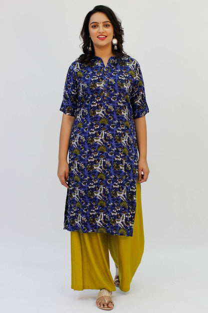 Blue Printed Kurta