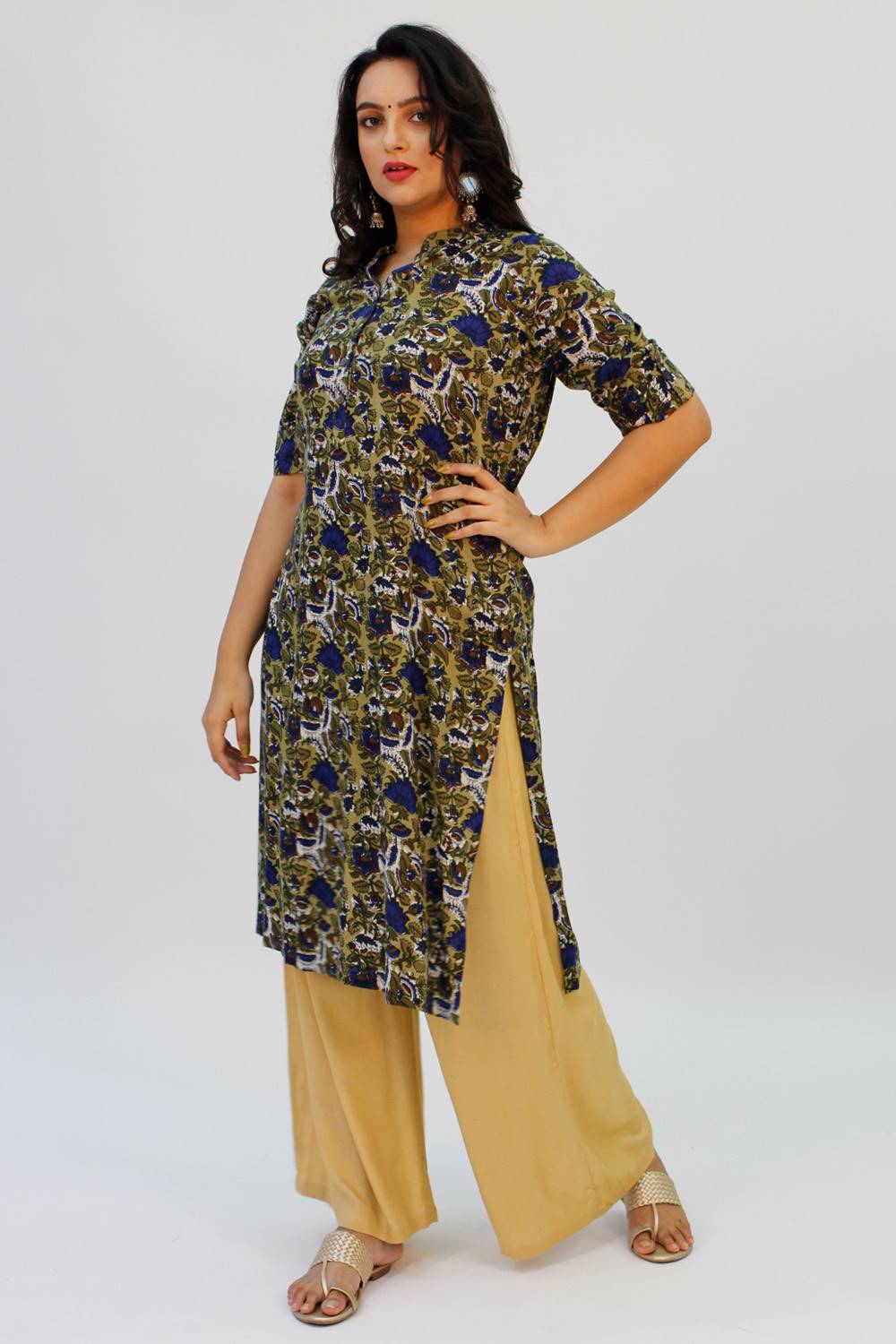 Green Printed Kurta2