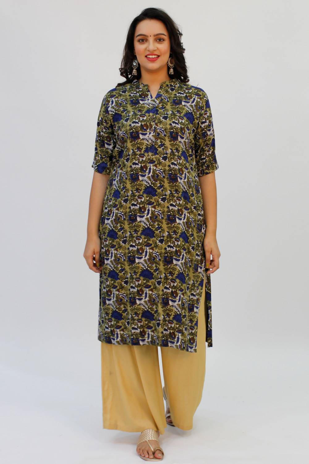 Green Printed Kurta3