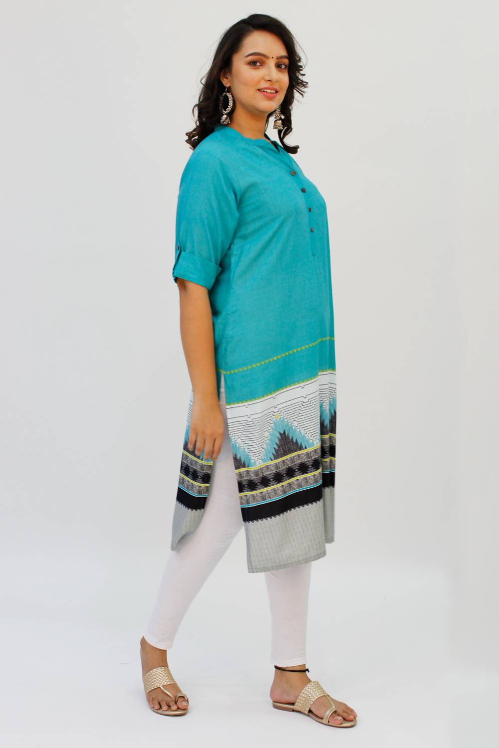 Turquoise Printed Kurta4