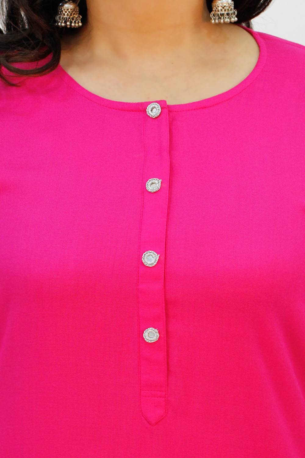 Solid Pink Kurti