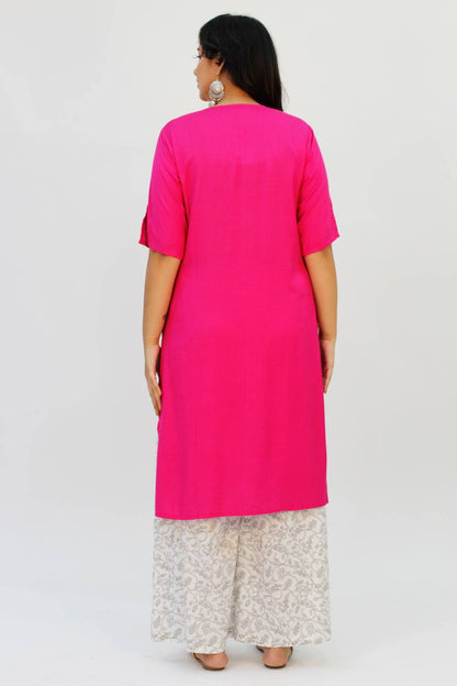 Solid Pink Kurti