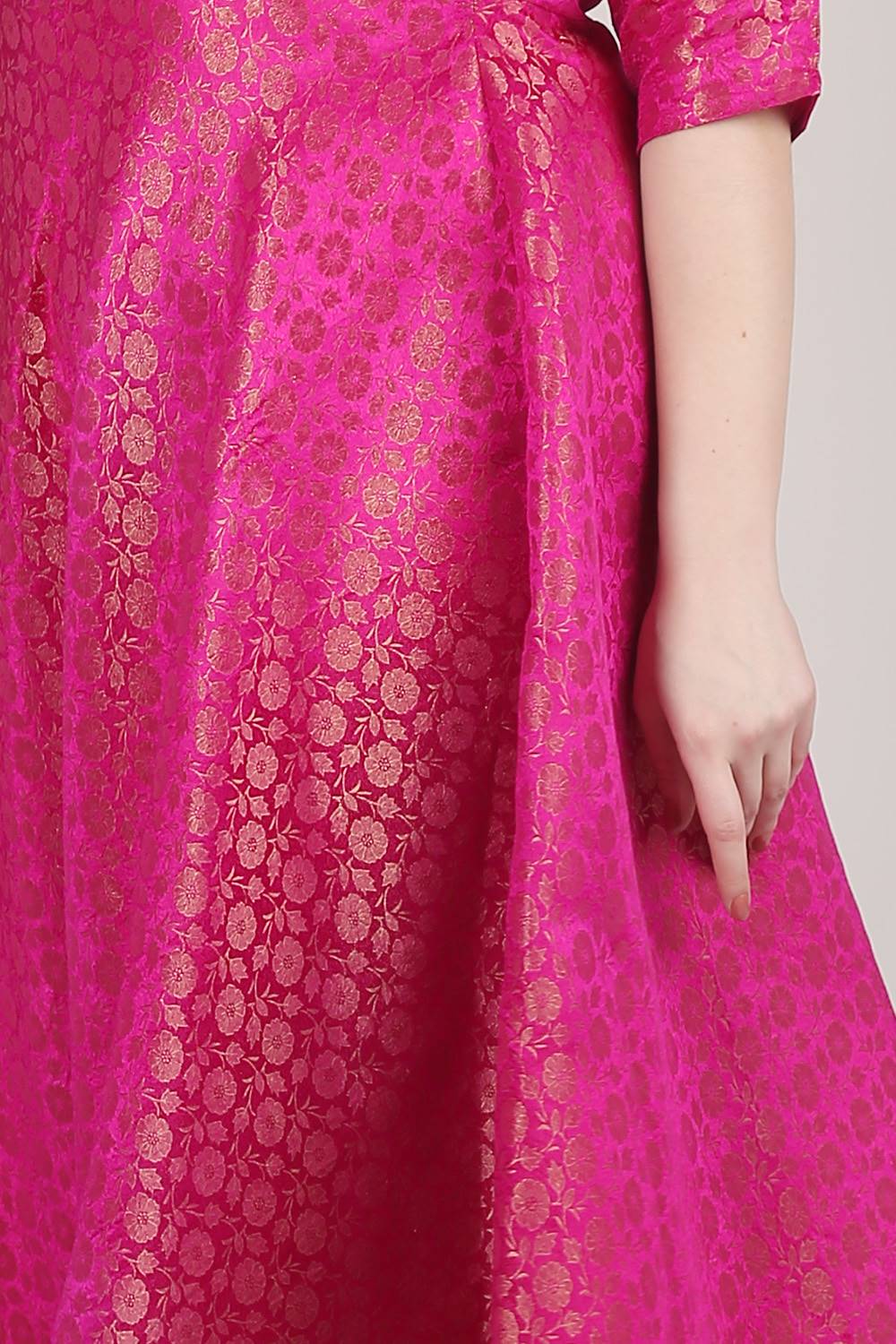 Magenta Brocade Anarkali