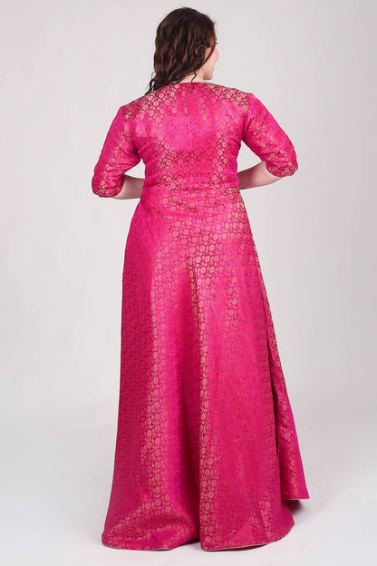 Magenta Brocade Anarkali