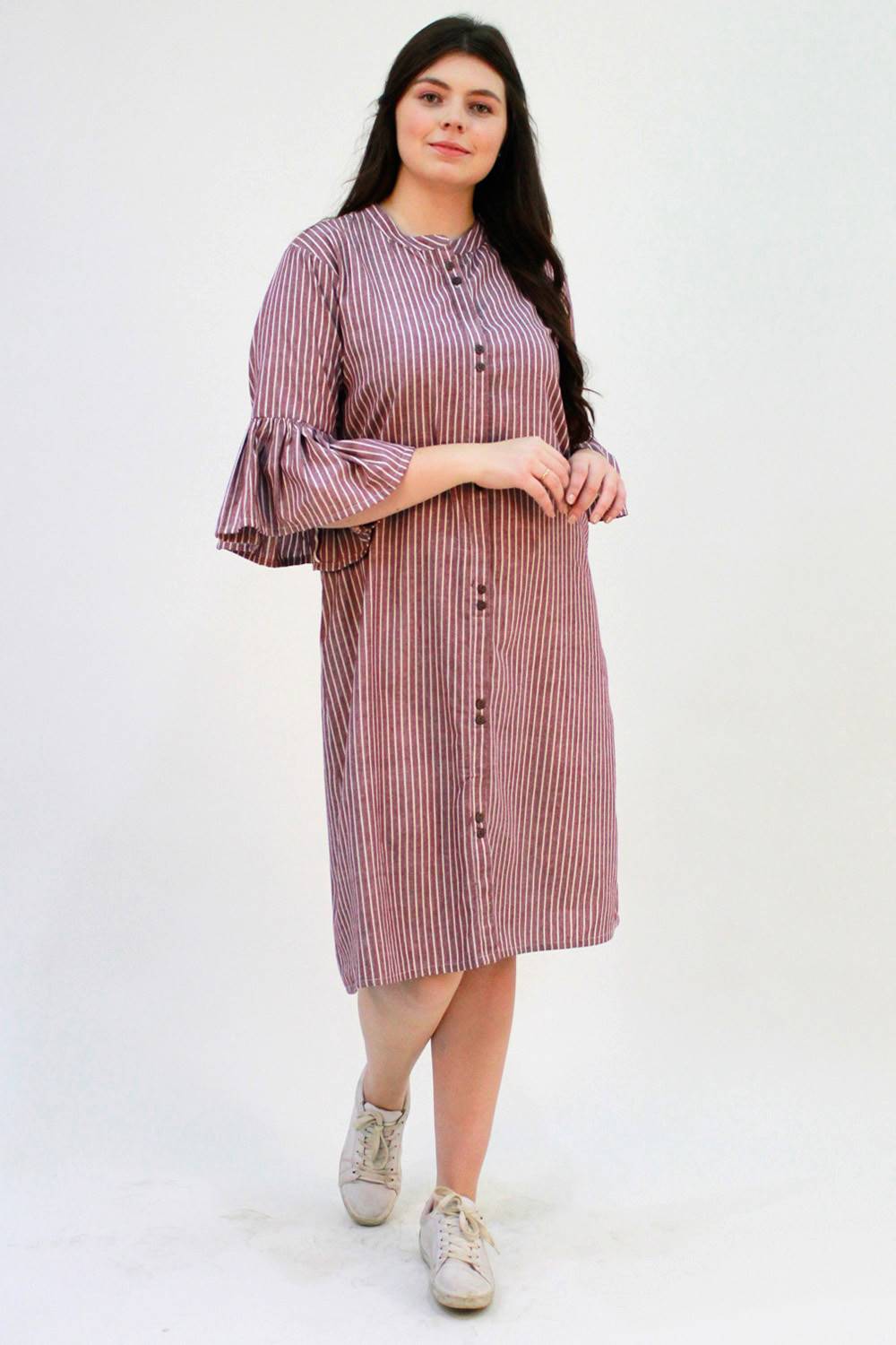 Stripes Bell Sleeve Dress