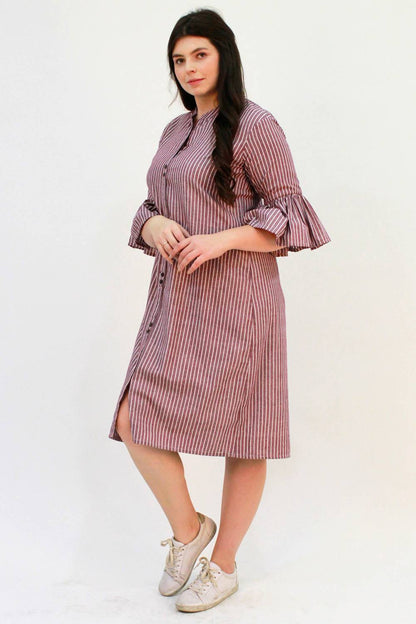 Stripes Bell Sleeve Dress