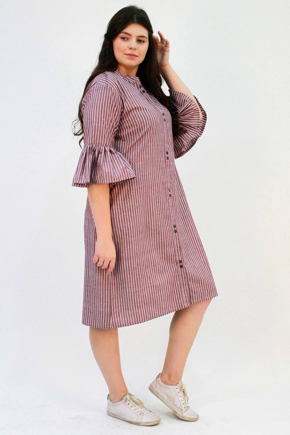 Stripes Bell Sleeve Dress