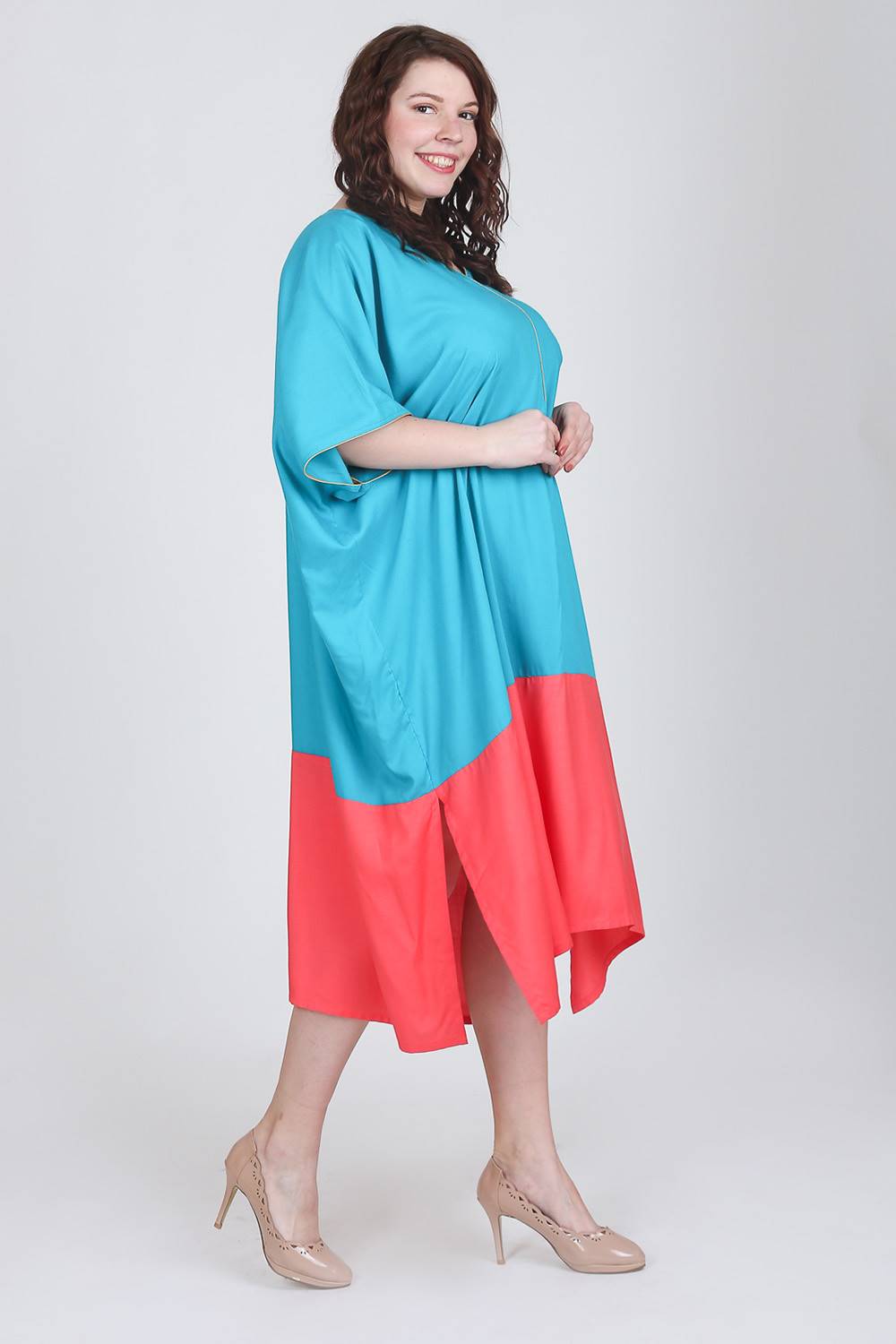 Color Block Kaftan Dress