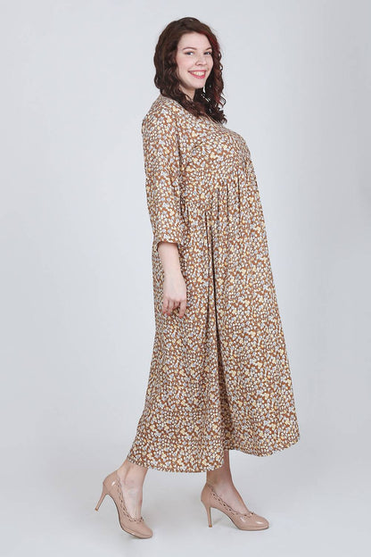 Printed Brown Anarkali