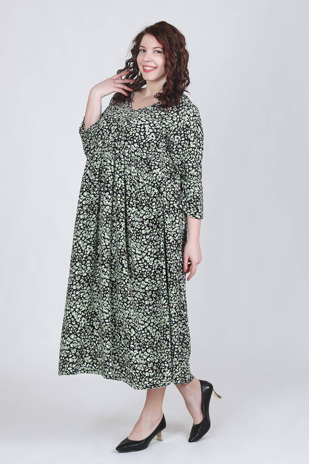 Green Printed Anarkali