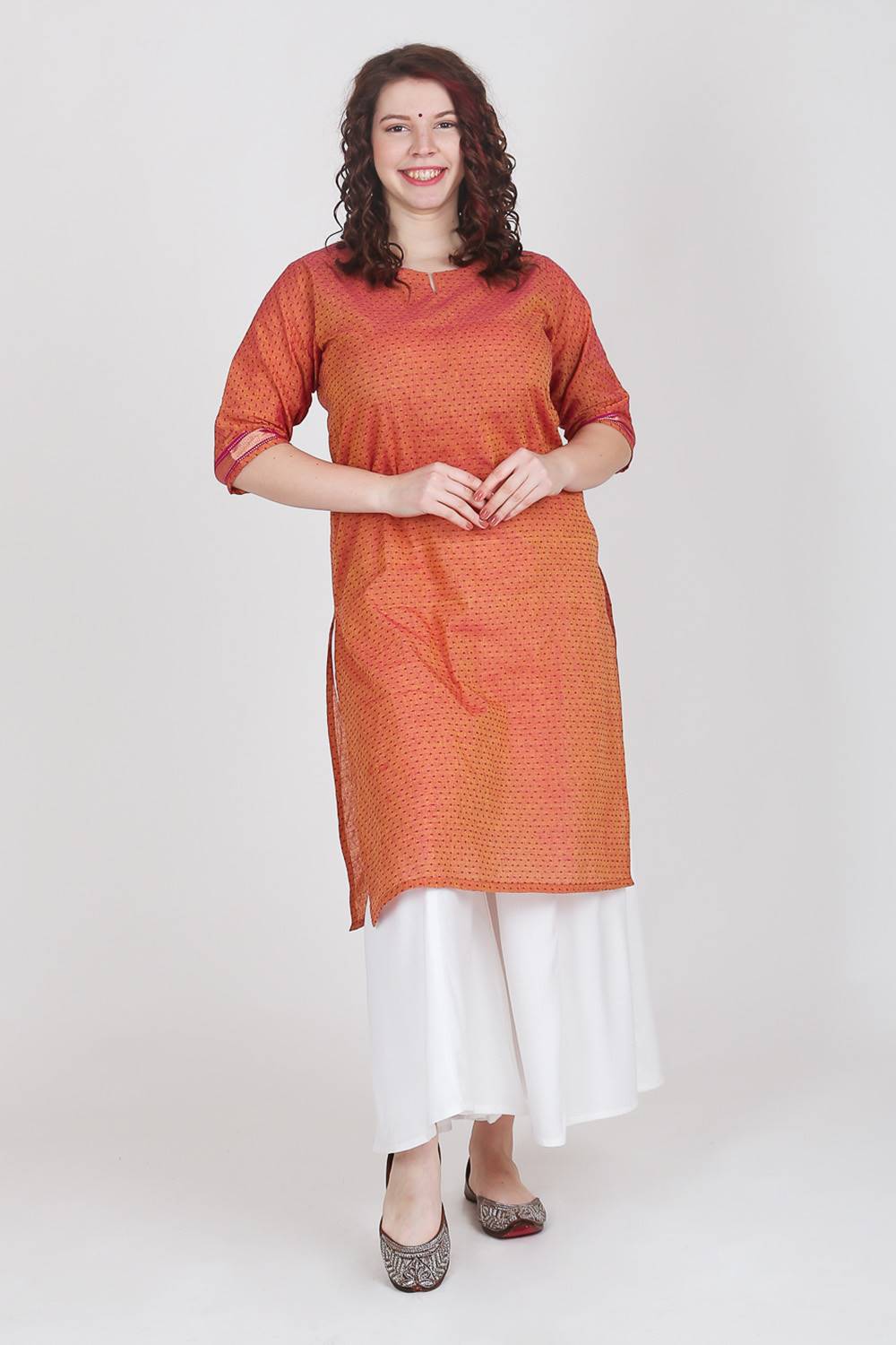 Brown Dobby Kurti