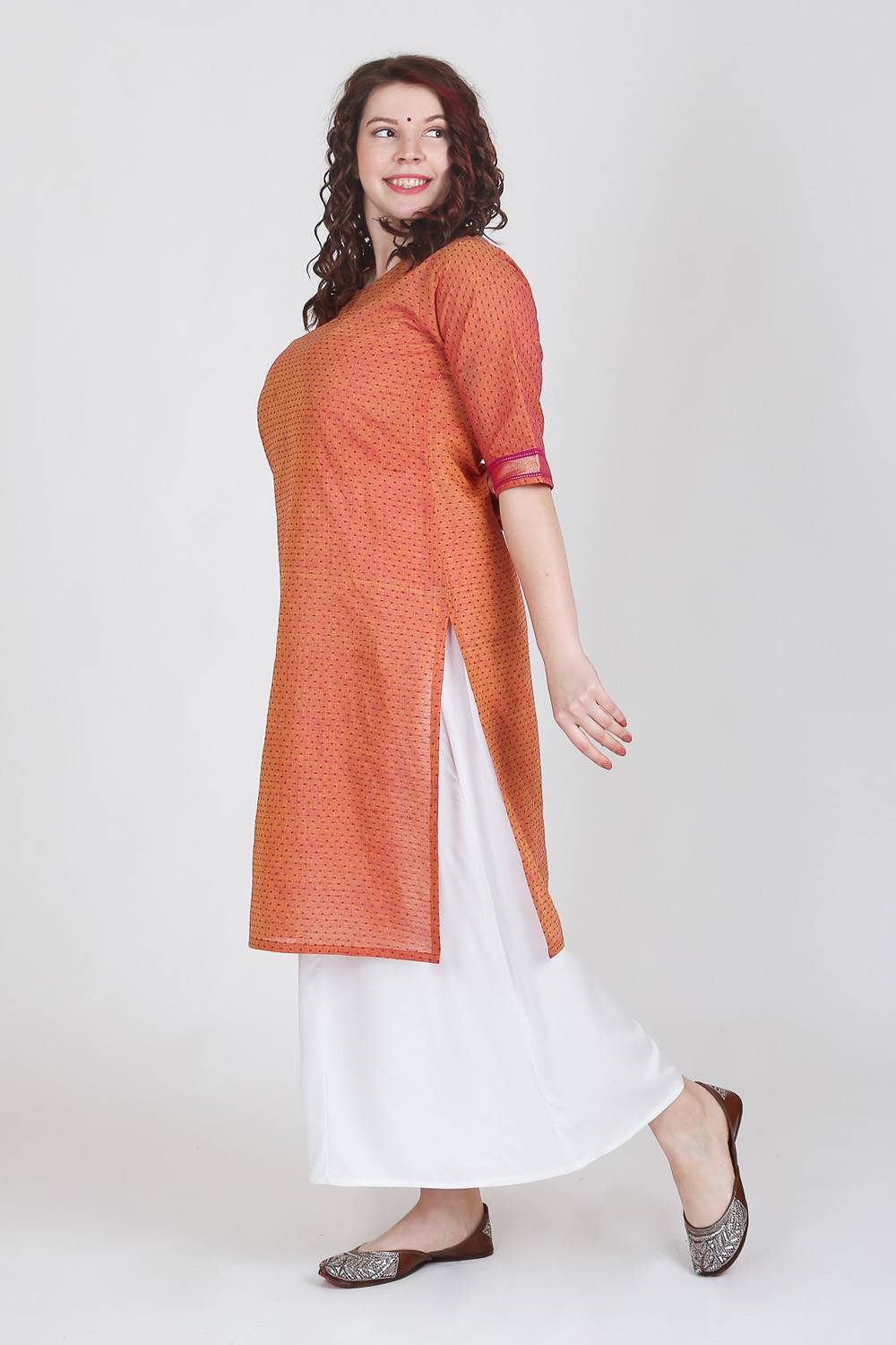 Brown Dobby Kurti