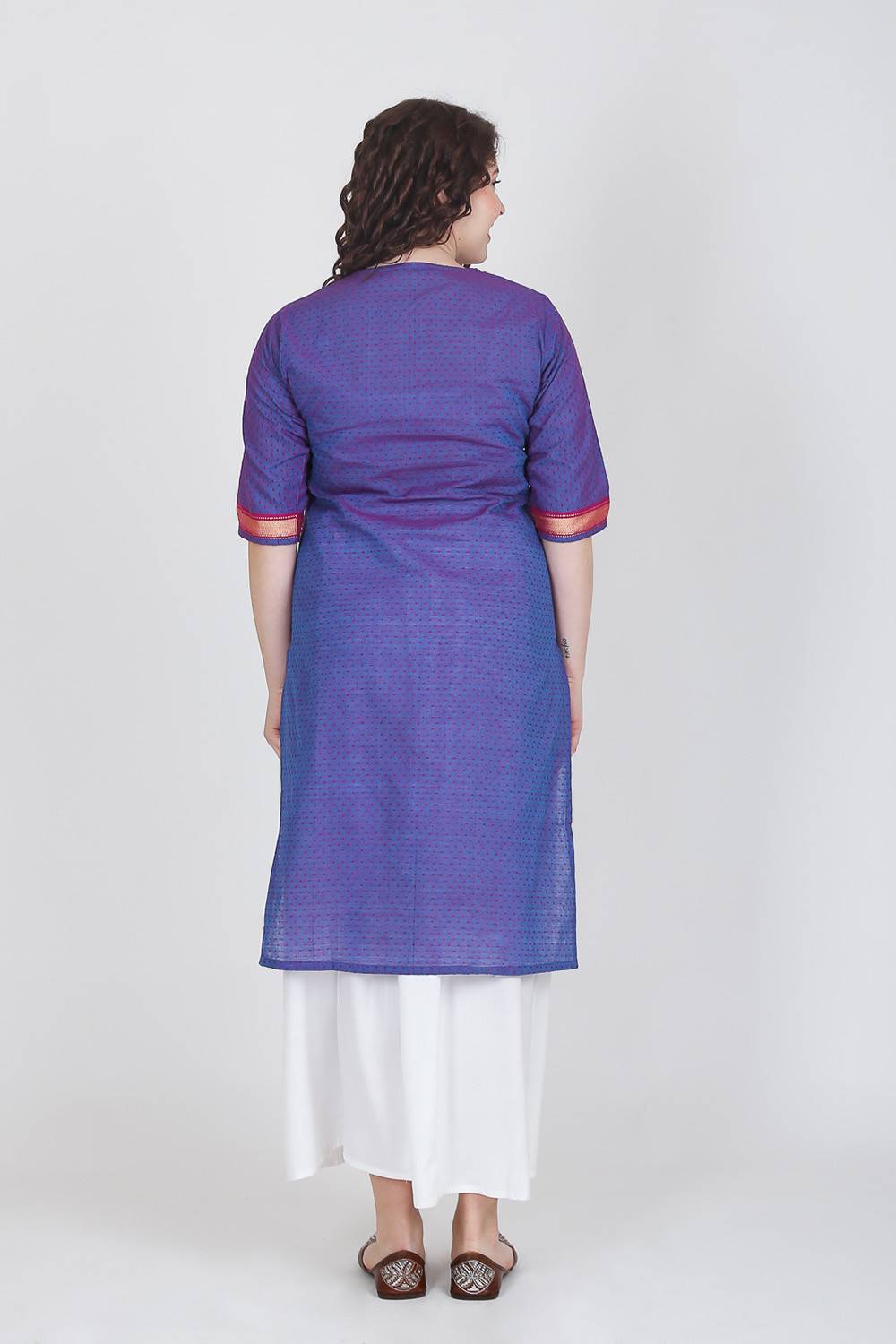 Blue Dobby Kurti