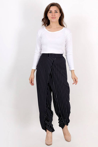 Blue Pin Stripe Dhoti Pants