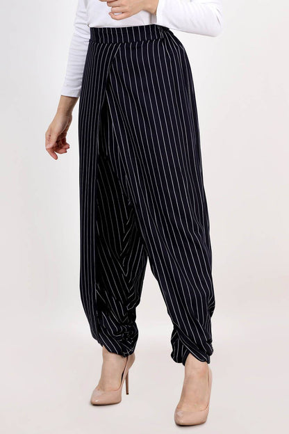 Blue Pin Stripe Dhoti Pants