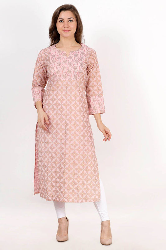 Light Pink Straight Kurta