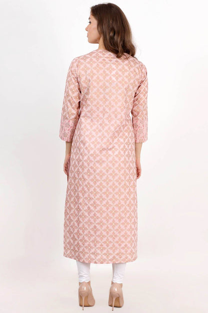 Light Pink Straight Kurta