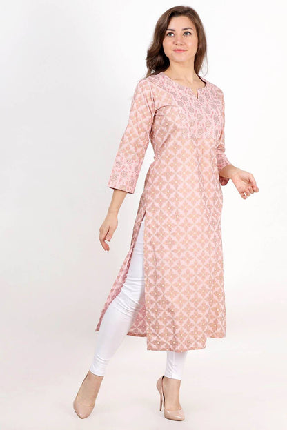 Light Pink Straight Kurta