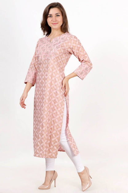 Light Pink Straight Kurta