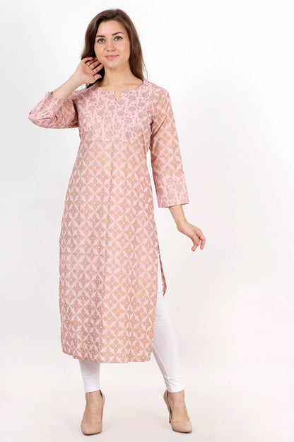 Light Pink Straight Kurta