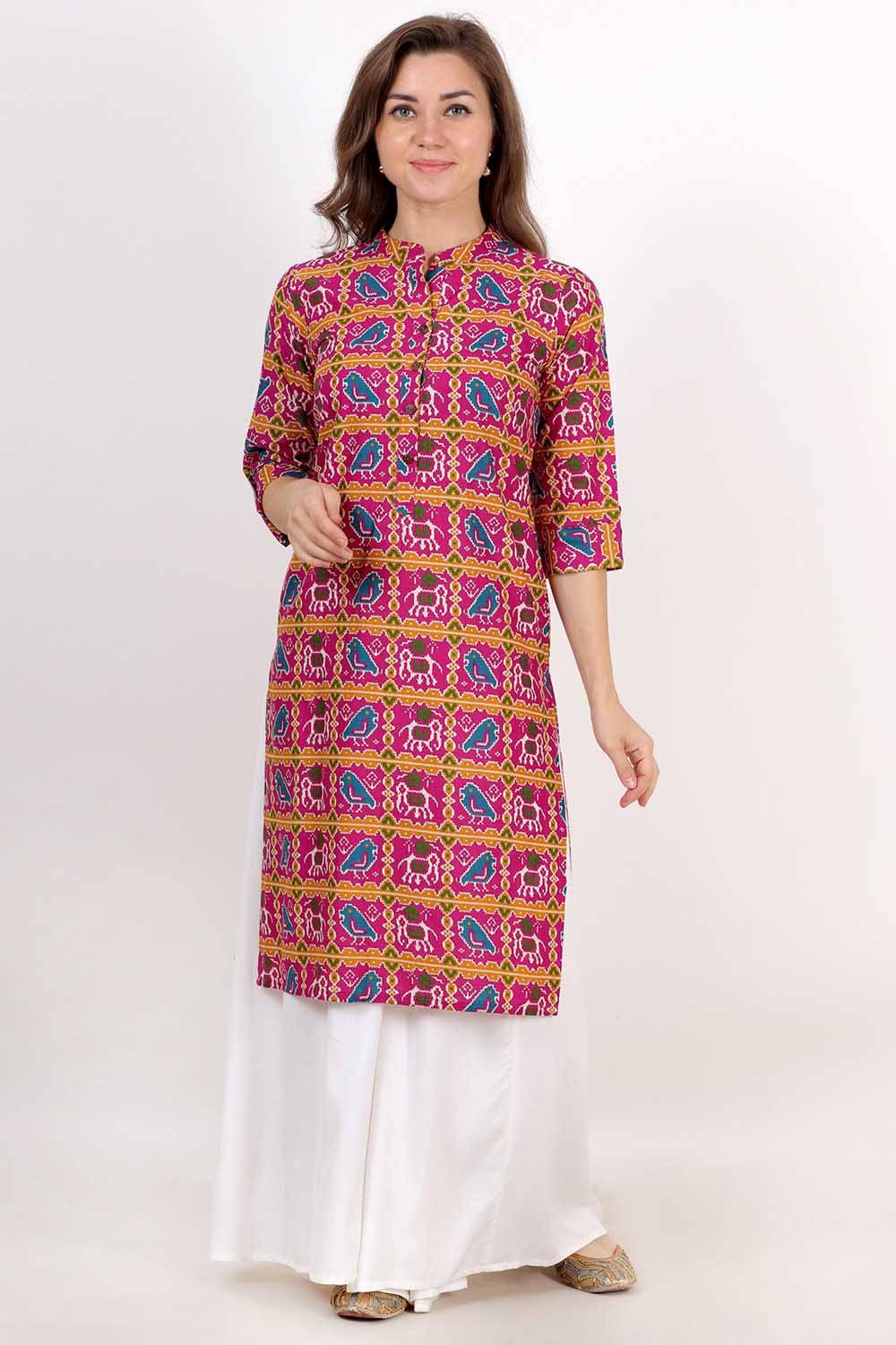 Purple Patola Motif Kurta