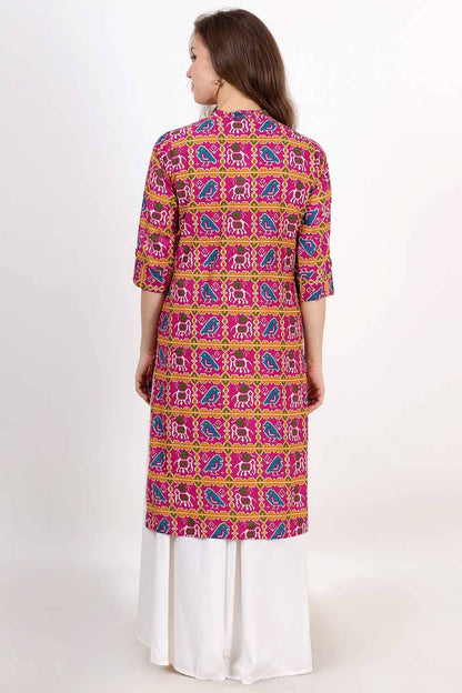 Purple Patola Motif Kurta