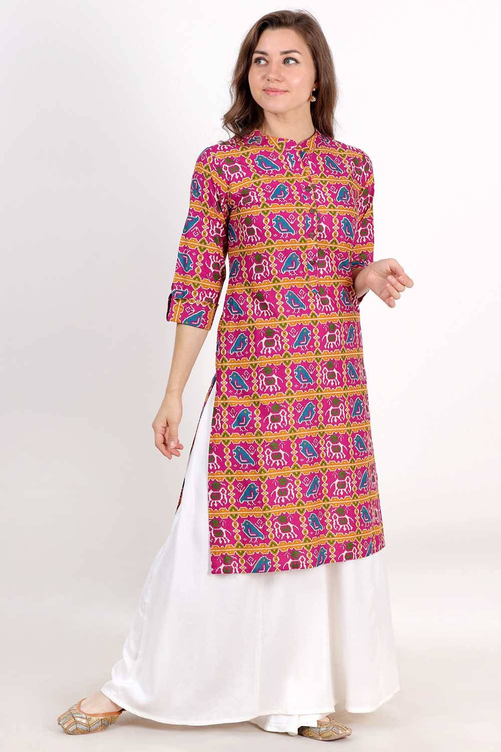 Purple Patola Motif Kurta