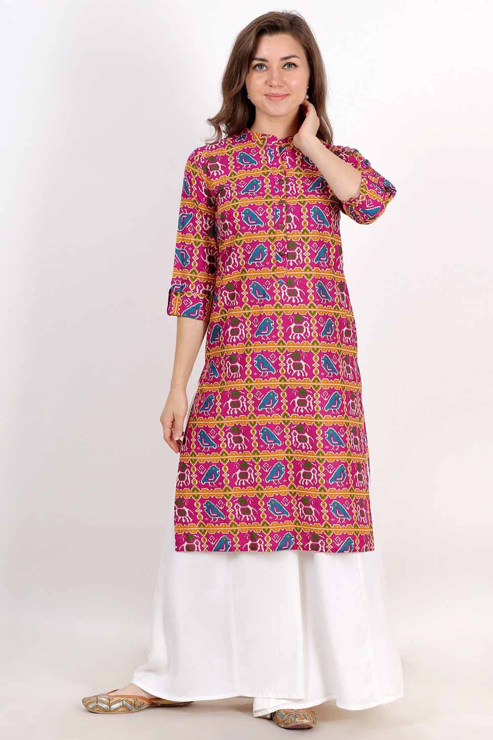 Purple Patola Motif Kurta