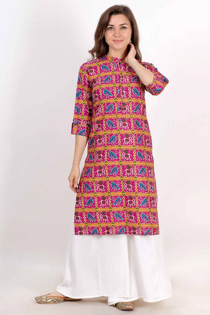 Purple Patola Motif Kurta