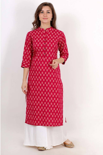 Pink Printed Kurta