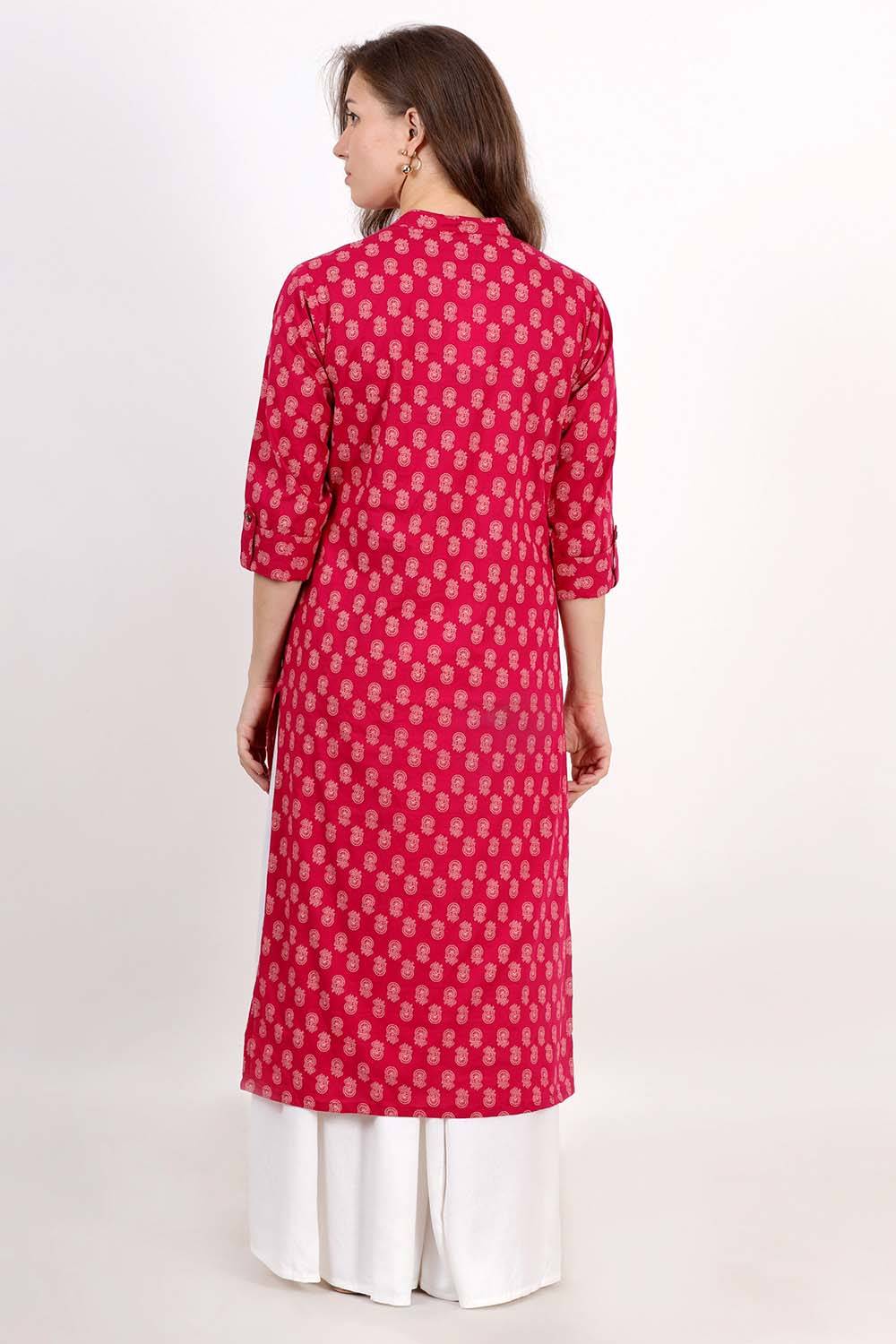 Pink Printed Kurta