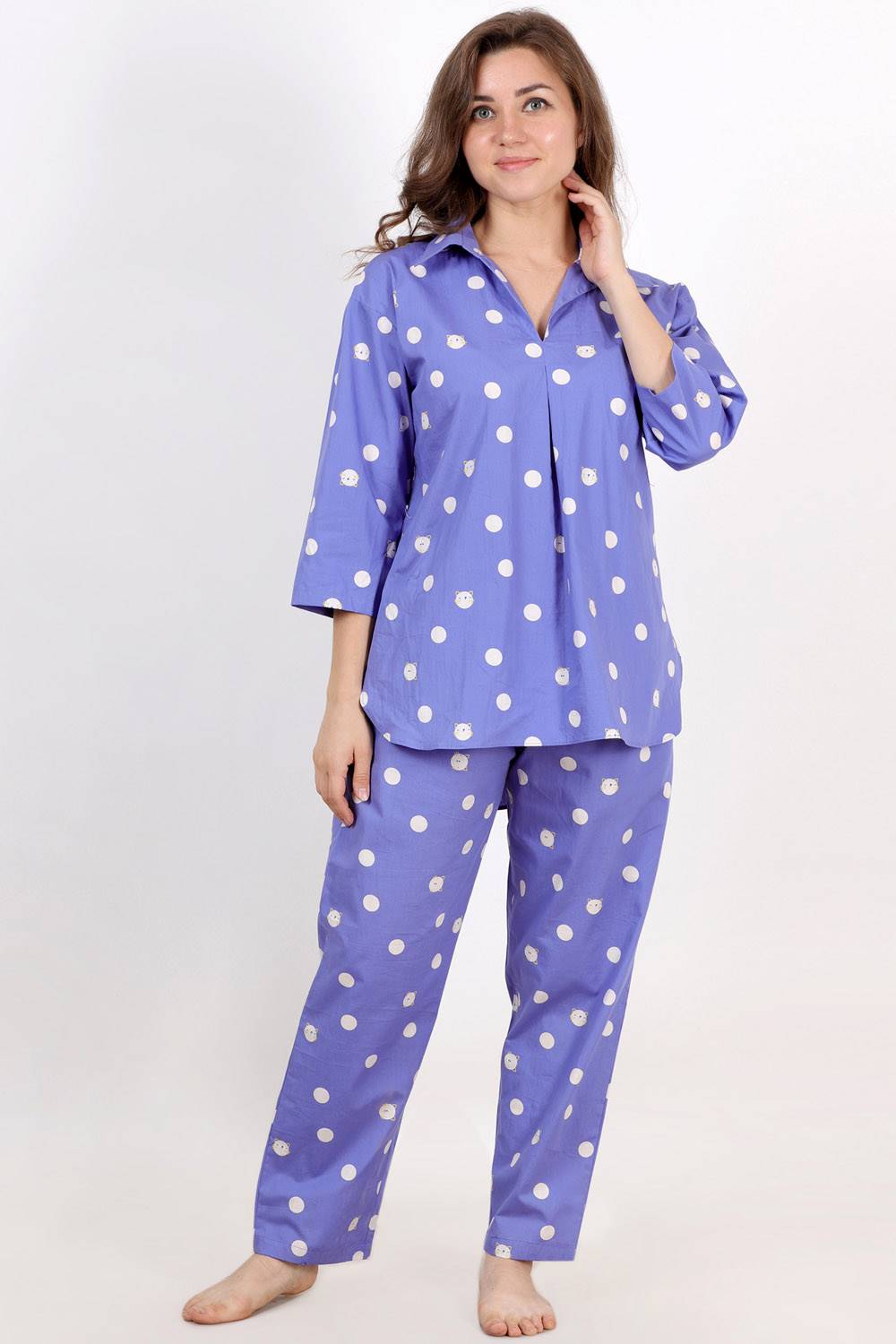 Plus Size Funky Print Top &amp; Pyjama Set