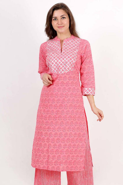 Light Pink Gota Kurti