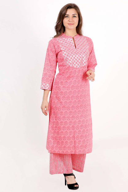 Light Pink Gota Kurti