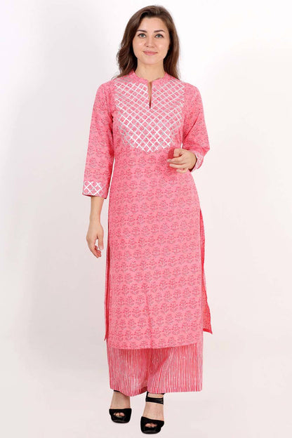 Light Pink Gota Kurti