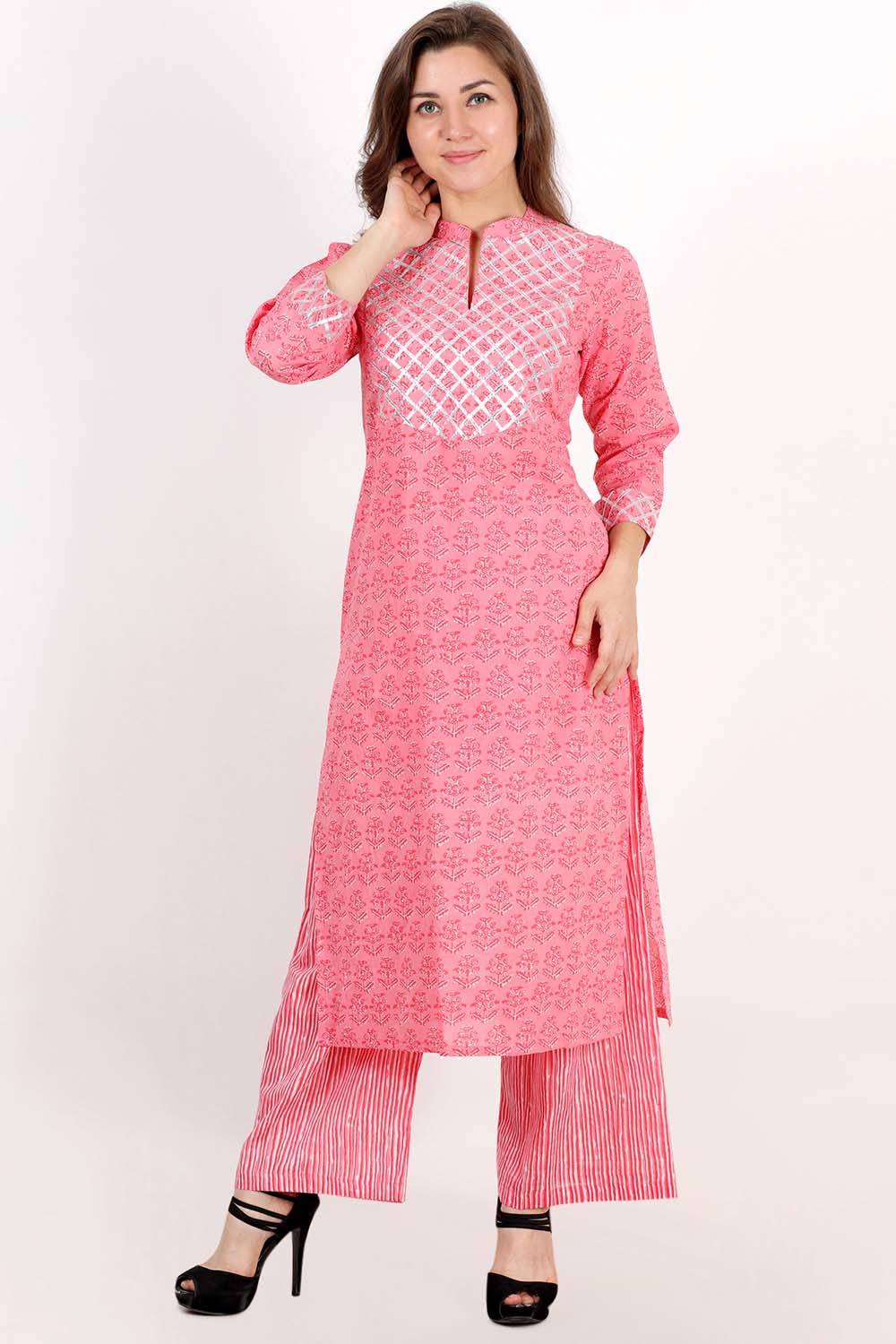 Light Pink Gota Kurti