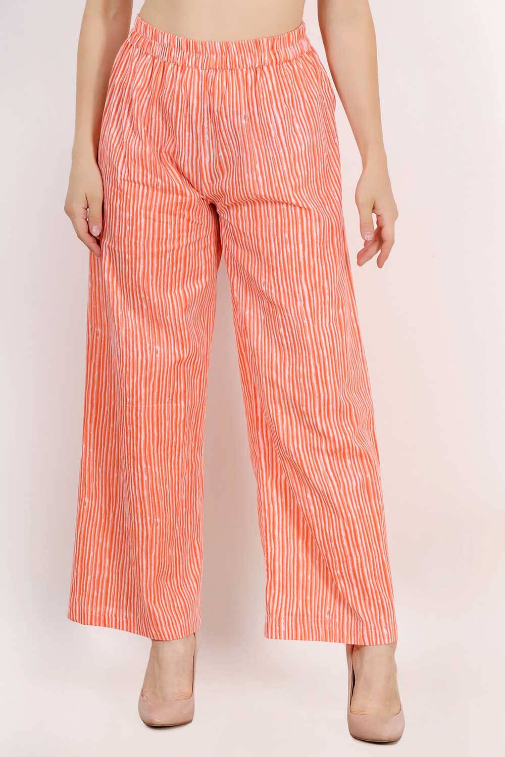 Orange Stripes Palazzo