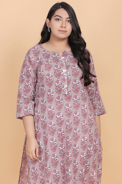 Motifs Printed Cotton Kurta